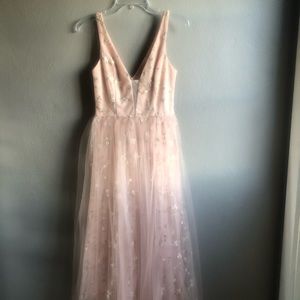 Pink Flower Prom Dress